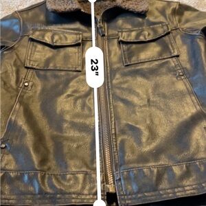 Kids Black Leather Jacket